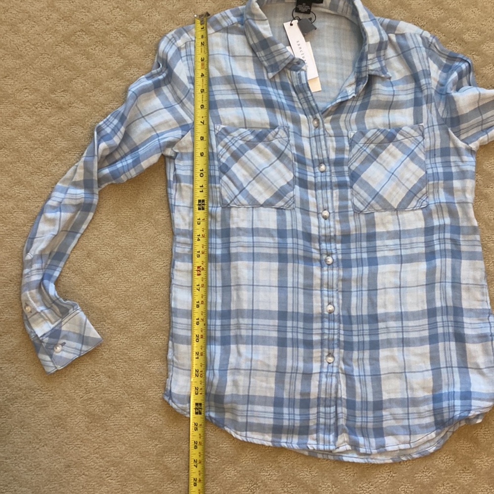 NWT Sanctuary plaid button down shirt. XS - Picture 11 of 16